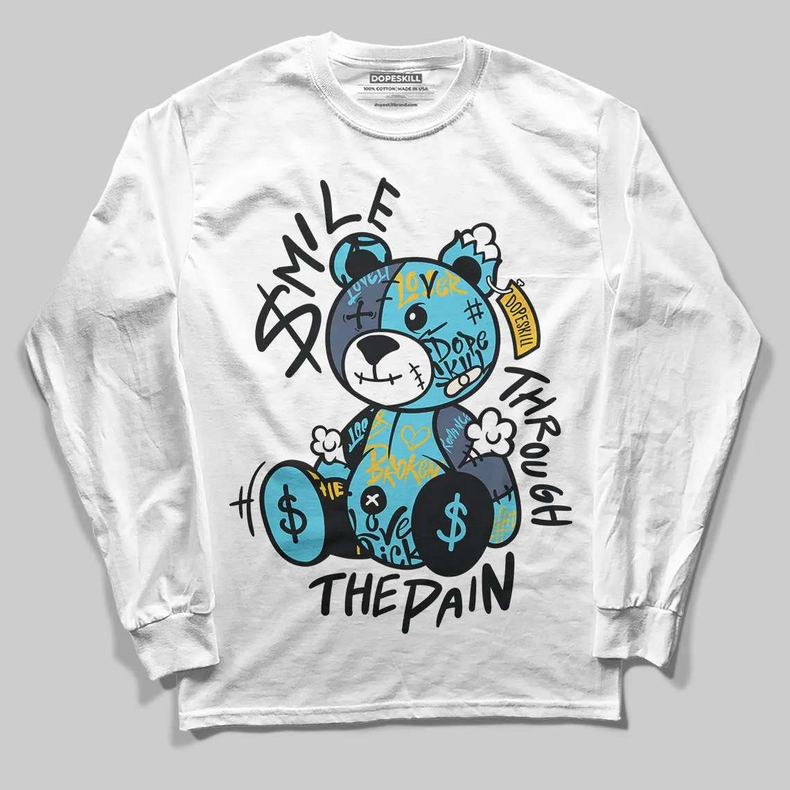 Gamma 11s DopeSkill Long Sleeve T-Shirt Smile Through The Pain Graphic sold by DopeSkill product image thumbnail 2