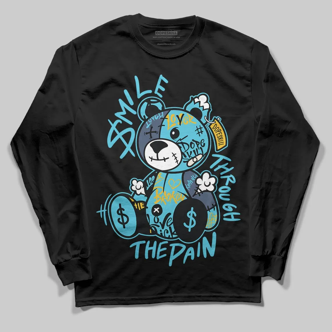 Gamma 11s DopeSkill Long Sleeve T-Shirt Smile Through The Pain Graphic sold by DopeSkill