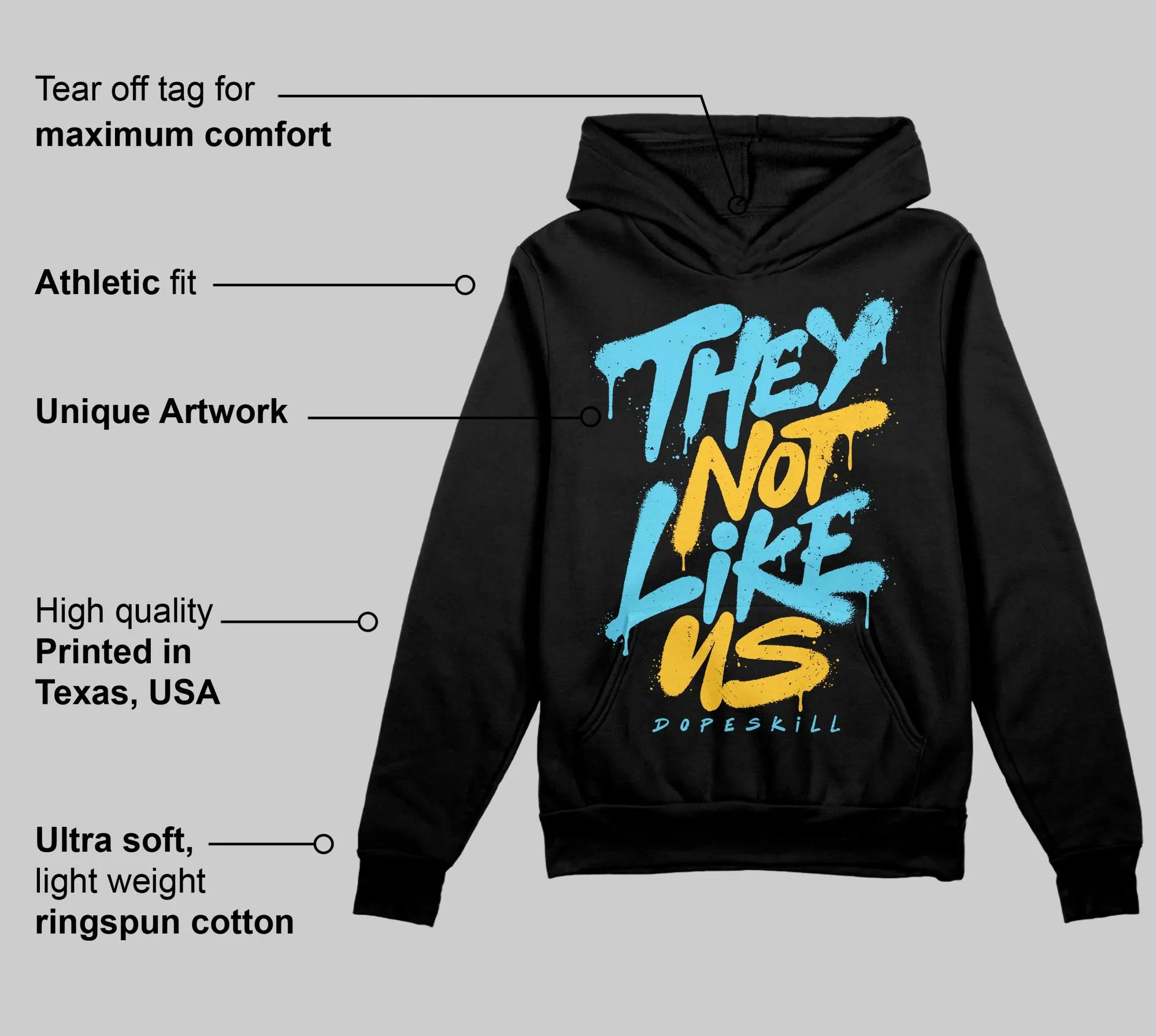 Gamma 11s DopeSkill Hoodie Sweatshirt They Not Like Us Graphic sold by DopeSkill product image thumbnail 3