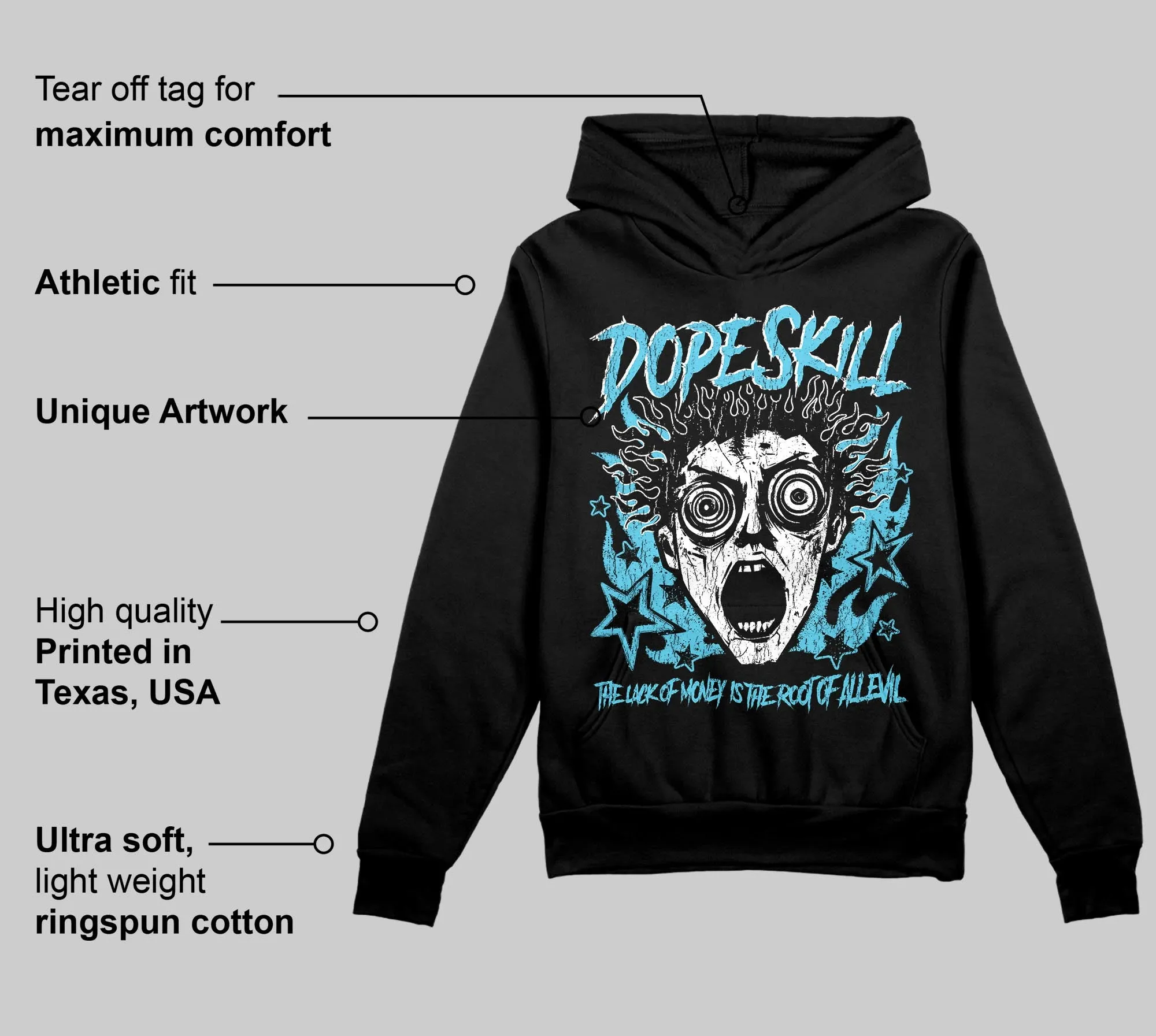 Gamma 11s DopeSkill Hoodie Sweatshirt Root of Evil Graphic sold by DopeSkill product image thumbnail 3