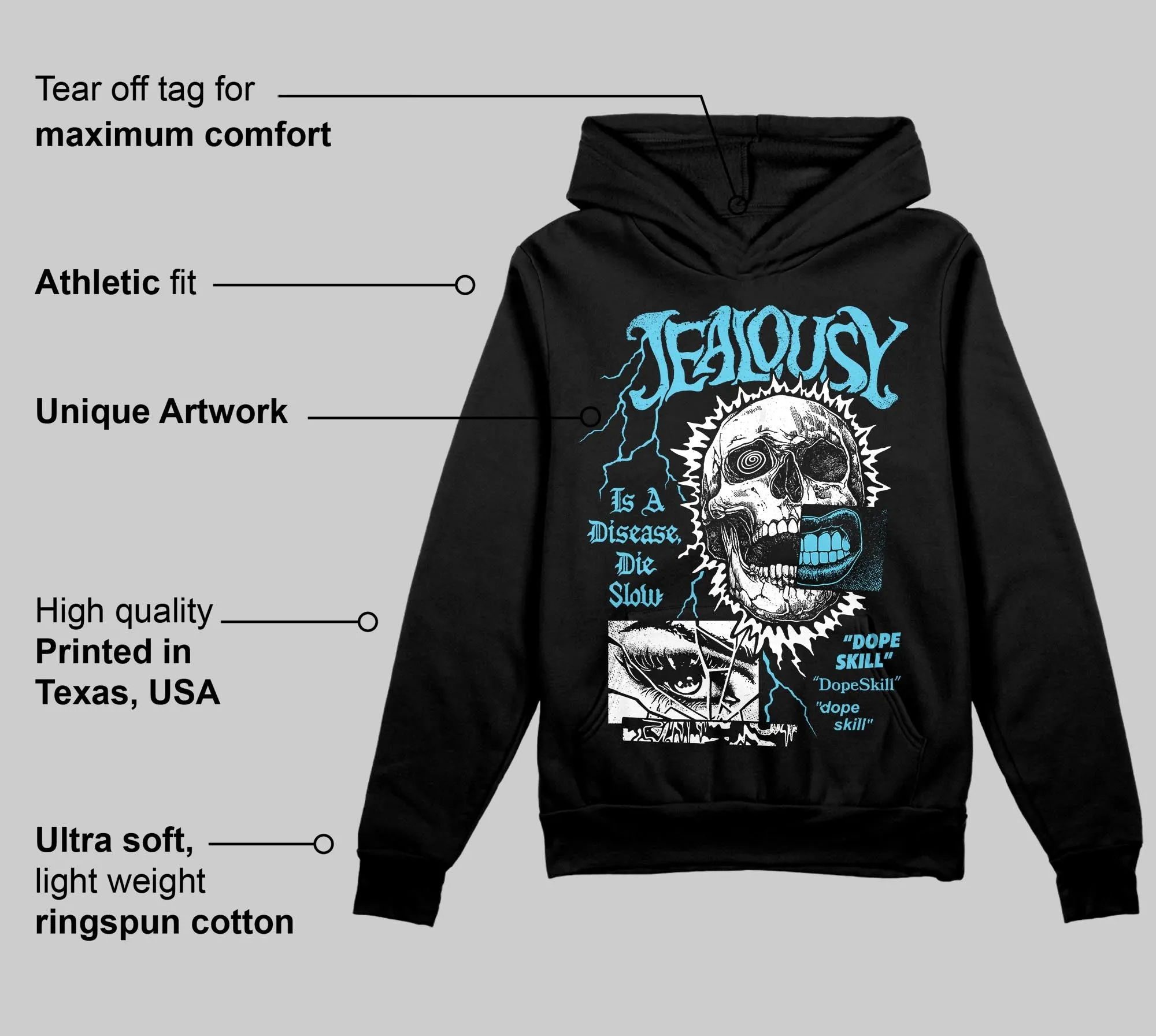 Gamma 11s DopeSkill Hoodie Sweatshirt Jealousy Graphic sold by DopeSkill product image thumbnail 3