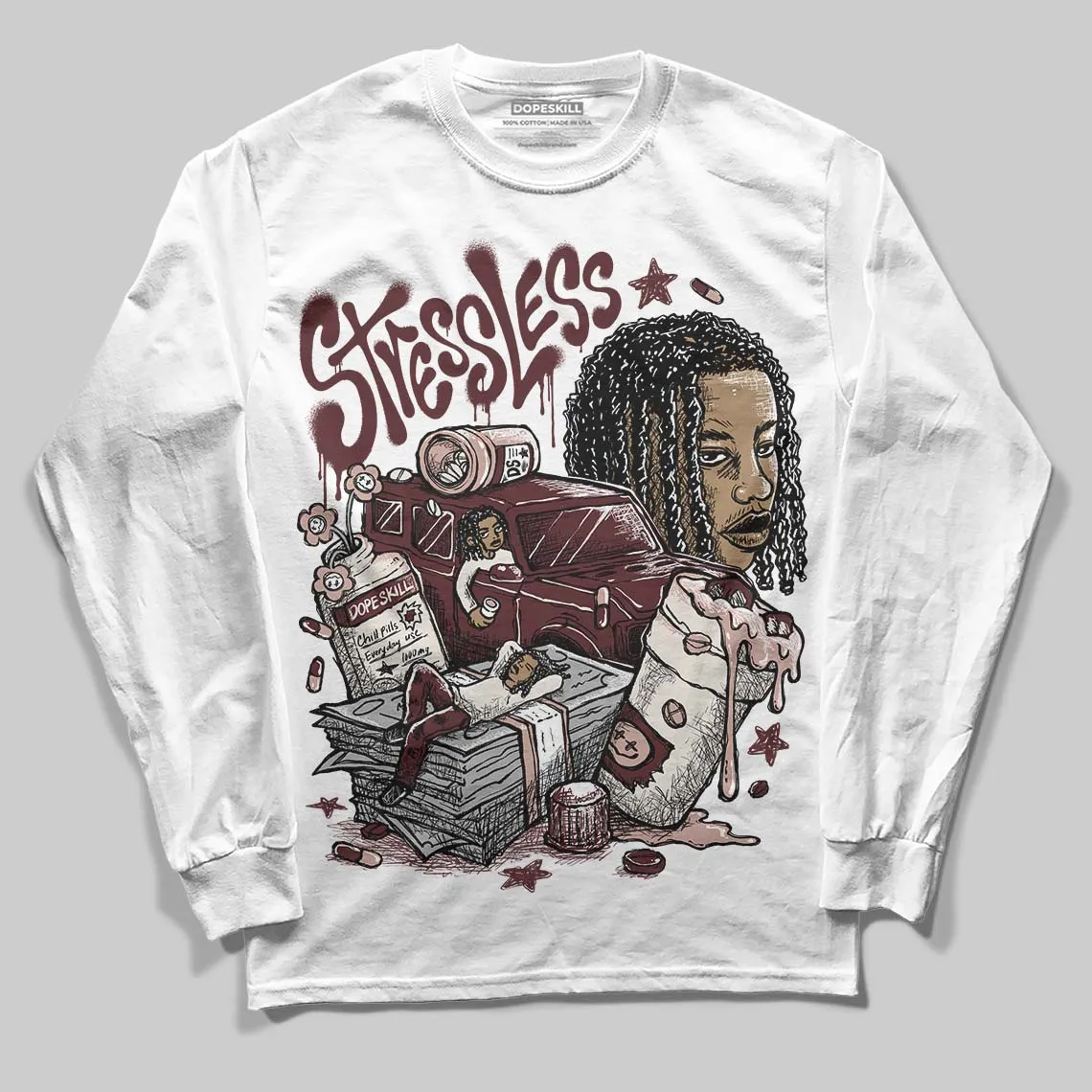 China 11s DopeSkill Long Sleeve T-Shirt Stressless Graphic sold by DopeSkill