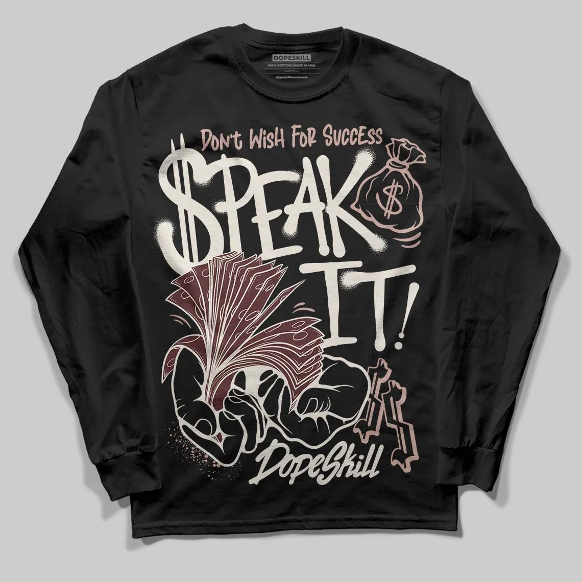 China 11s DopeSkill Long Sleeve T-Shirt Speak It Graphic sold by DopeSkill product image thumbnail 2