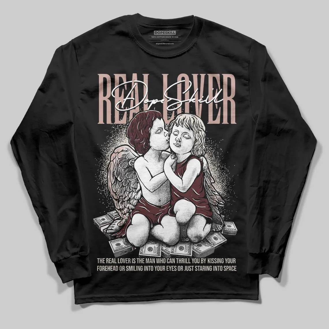 China 11s DopeSkill Long Sleeve T-Shirt Real Lover Graphic sold by DopeSkill product image thumbnail 2