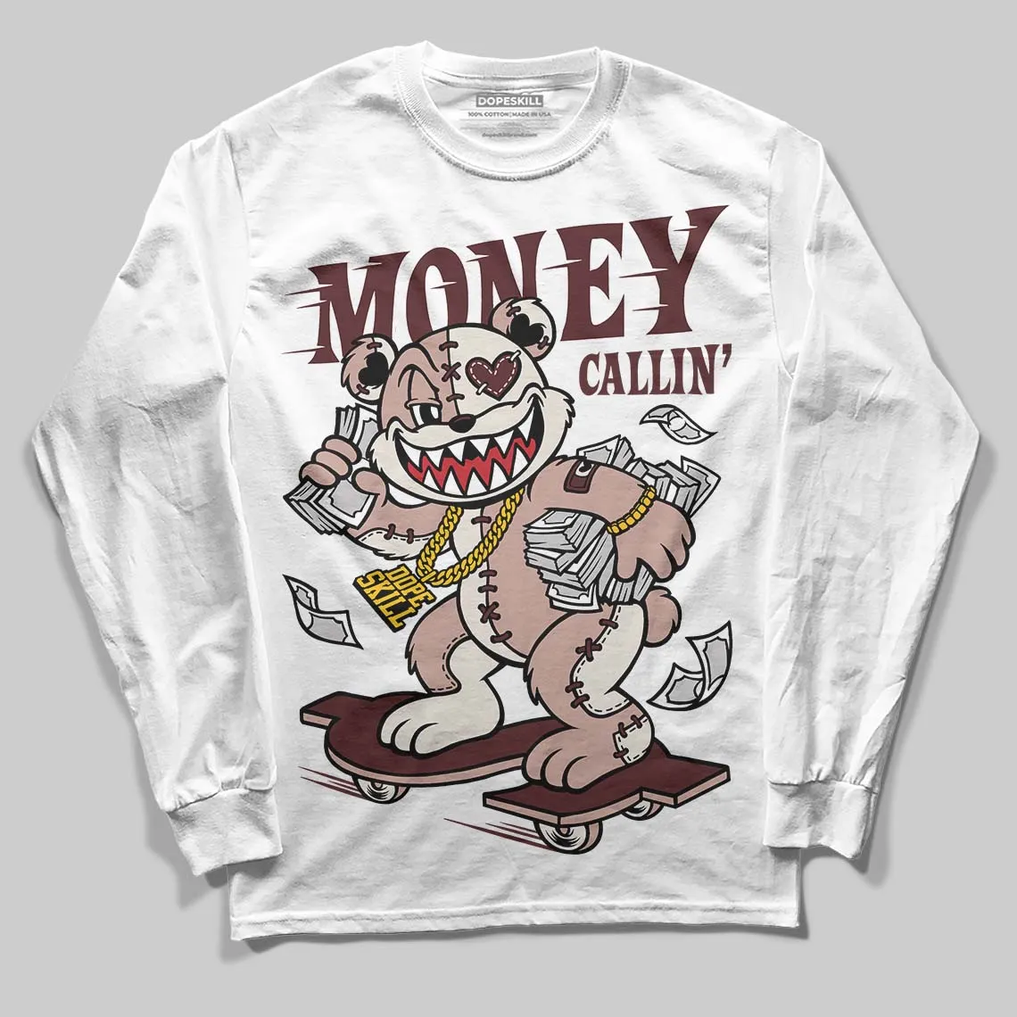 China 11s DopeSkill Long Sleeve T-Shirt Money Callin' Graphic sold by DopeSkill
