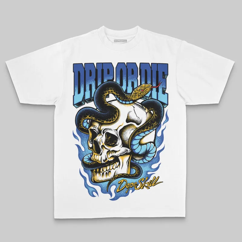 Royal Blue Oversize Print Drip or Die DopeSkill Graphic T-shirt sold by DopeSkill