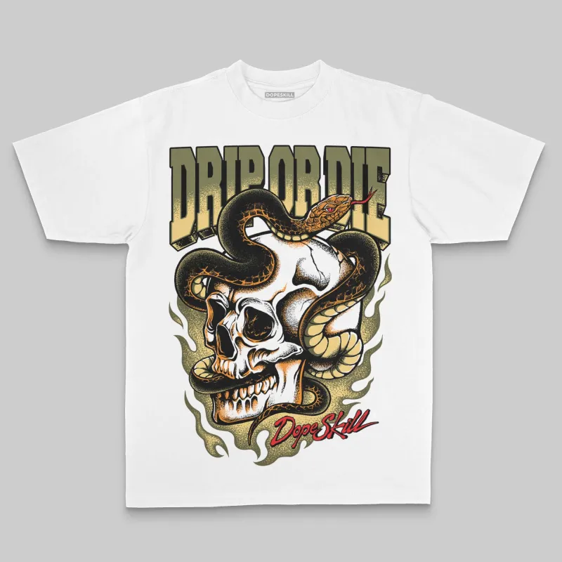 Olive Oversize Print Drip or Die DopeSkill Graphic T-shirt sold by DopeSkill