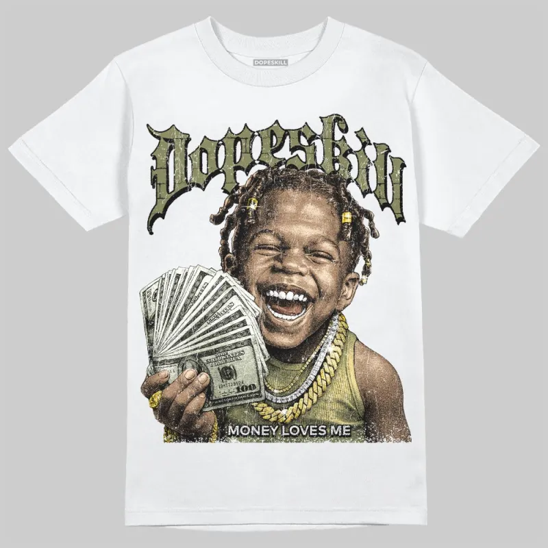 Olive 'Money Loves Me' DopeSkill Graphic T-Shirt sold by DopeSkill