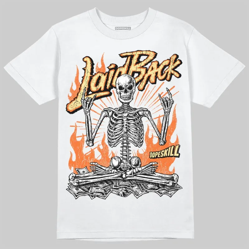 Orange 'Laid Back' DopeSkill Graphic T-Shirt sold by DopeSkill