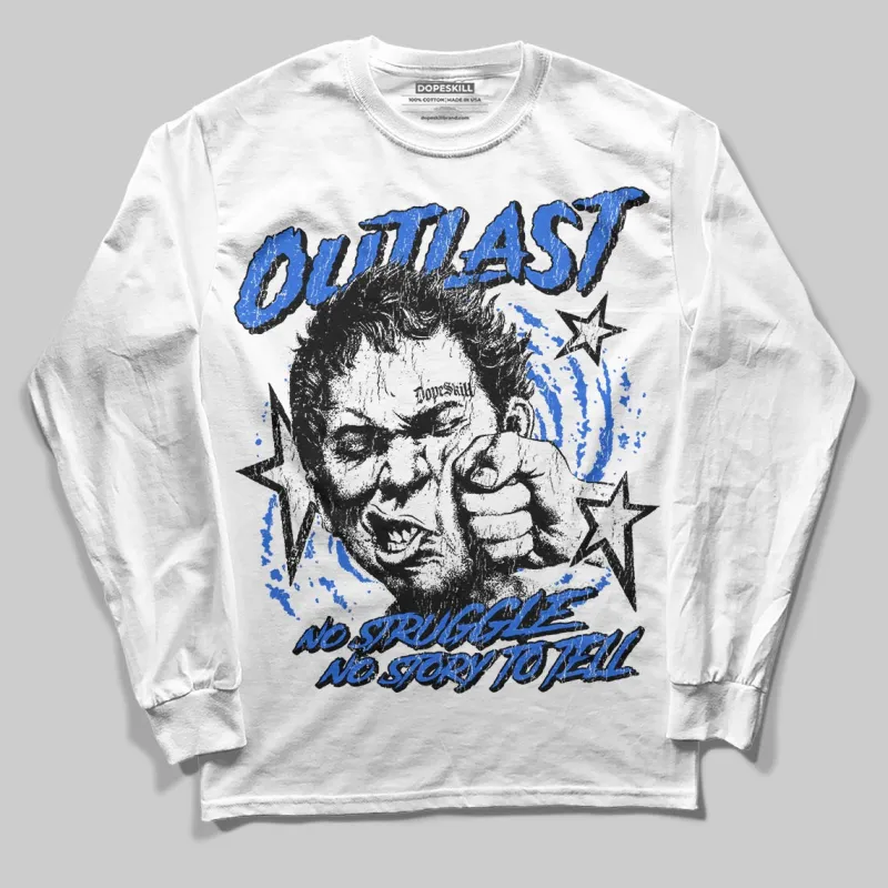 Royal Blue 'Outlast' DopeSkill Graphic Long Sleeve T-Shirt sold by DopeSkill