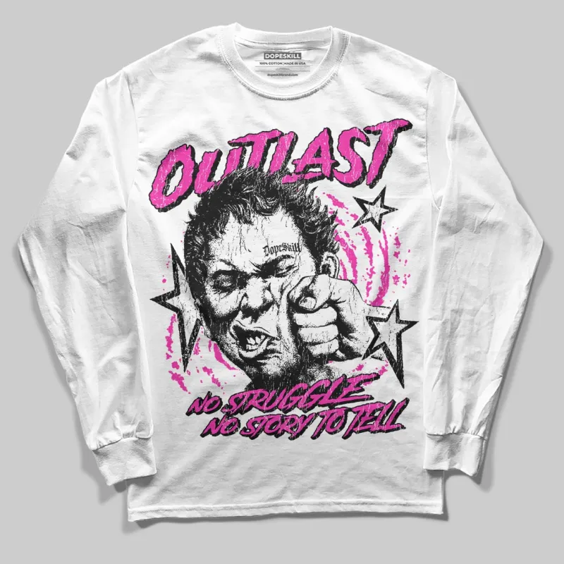 Pink 'Outlast' DopeSkill Graphic Long Sleeve T-Shirt sold by DopeSkill