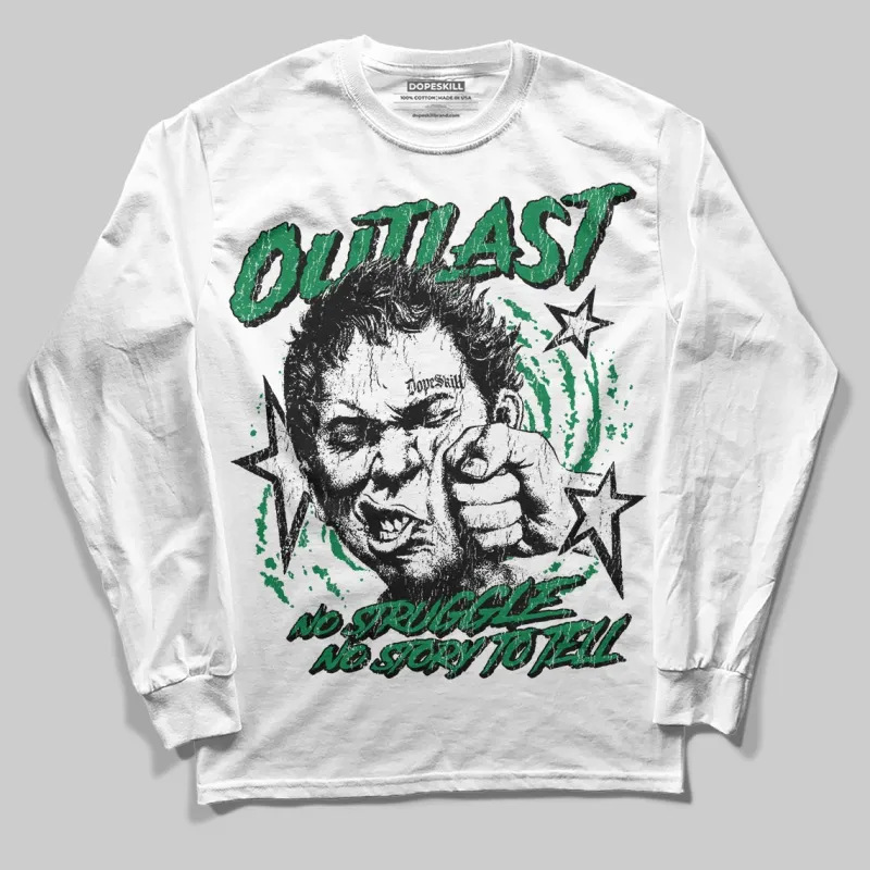 Green 'Outlast' DopeSkill Graphic Long Sleeve T-Shirt sold by DopeSkill