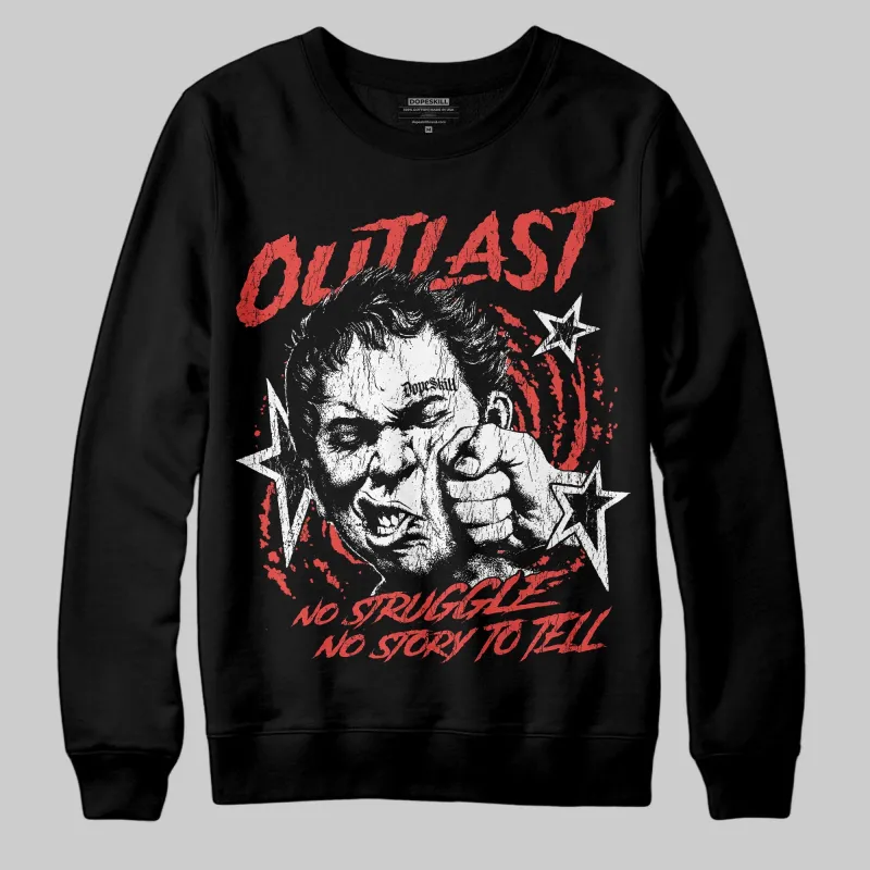 Red 'Outlast' DopeSkill Graphic Sweatshirt sold by DopeSkill