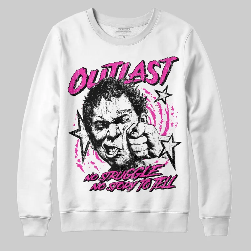 Pink 'Outlast' DopeSkill Graphic Sweatshirt sold by DopeSkill