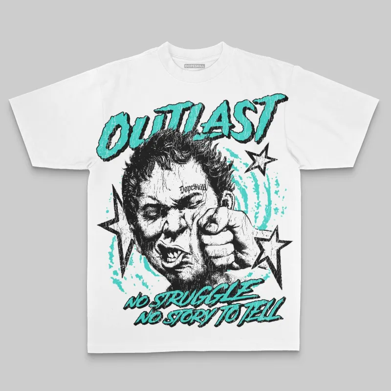 Aqua Oversize Print Outlast DopeSkill Graphic T-shirt sold by DopeSkill