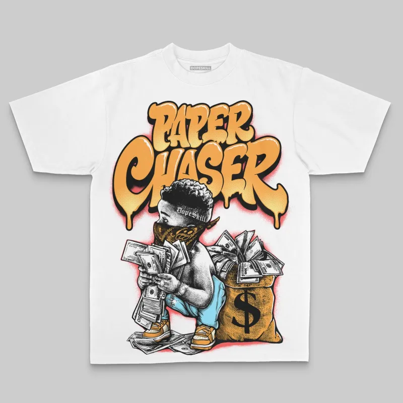 Orange Oversize Print Paper Chaser Boy DopeSkill Graphic T-shirt sold by DopeSkill