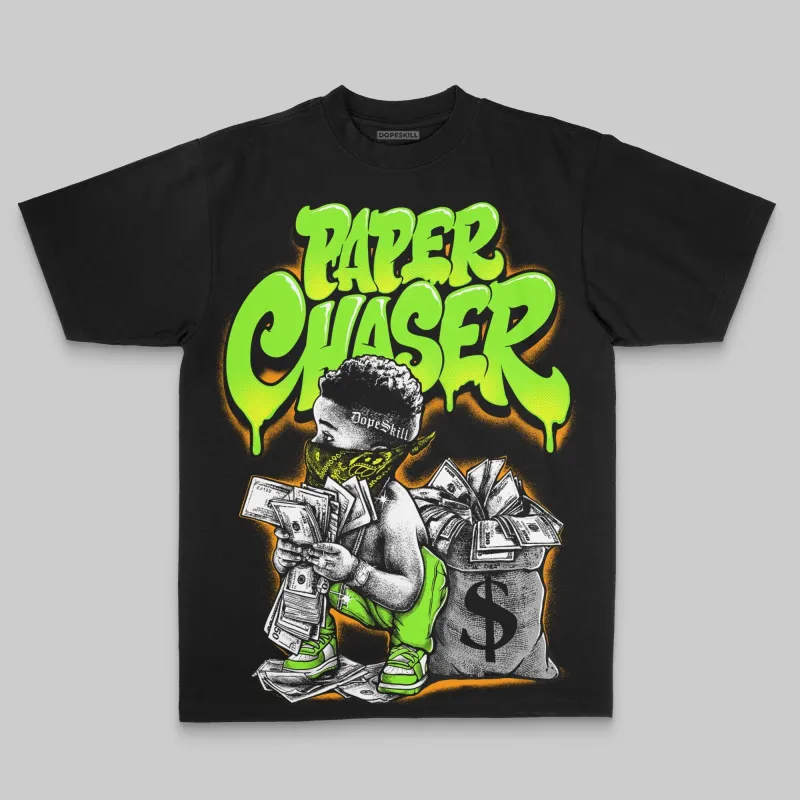 Neon Green Oversize Print Paper Chaser Boy DopeSkill Graphic T-shirt sold by DopeSkill