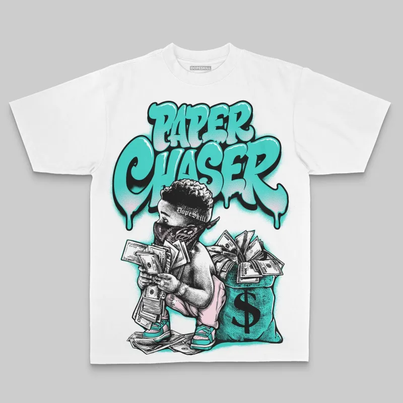 Aqua Oversize Print Paper Chaser Boy DopeSkill Graphic T-shirt sold by DopeSkill