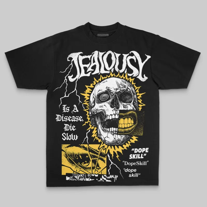 Yellow Oversize Print Jealousy DopeSkill Graphic T-shirt sold by DopeSkill