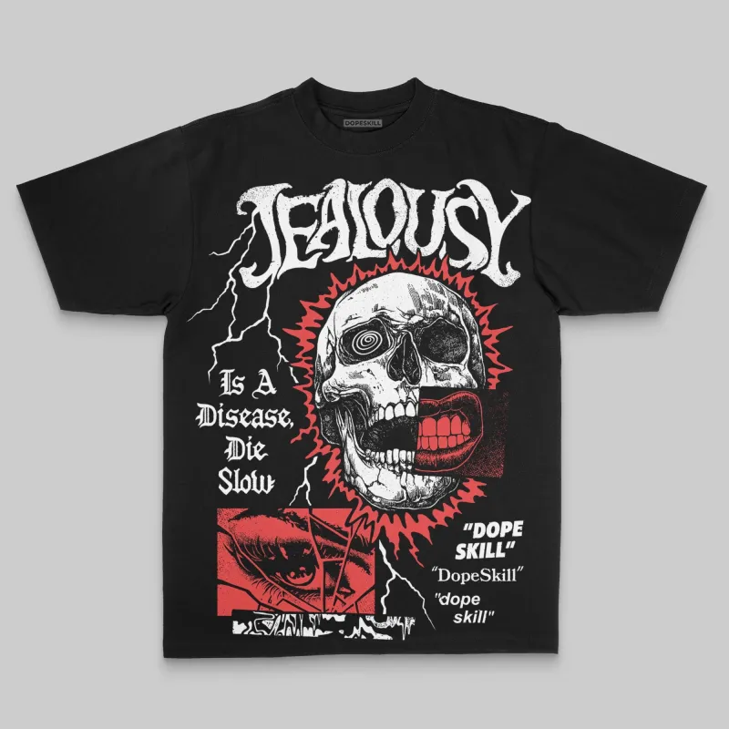 Red Oversize Print Jealousy DopeSkill Graphic T-shirt sold by DopeSkill