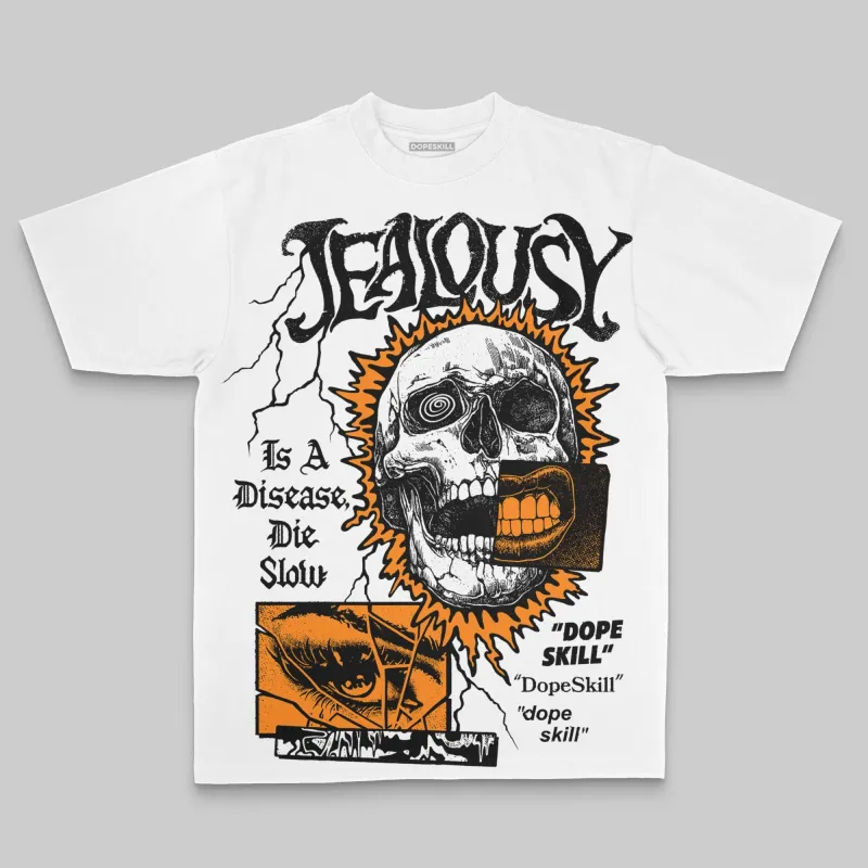 Orange Oversize Print Jealousy DopeSkill Graphic T-shirt sold by DopeSkill