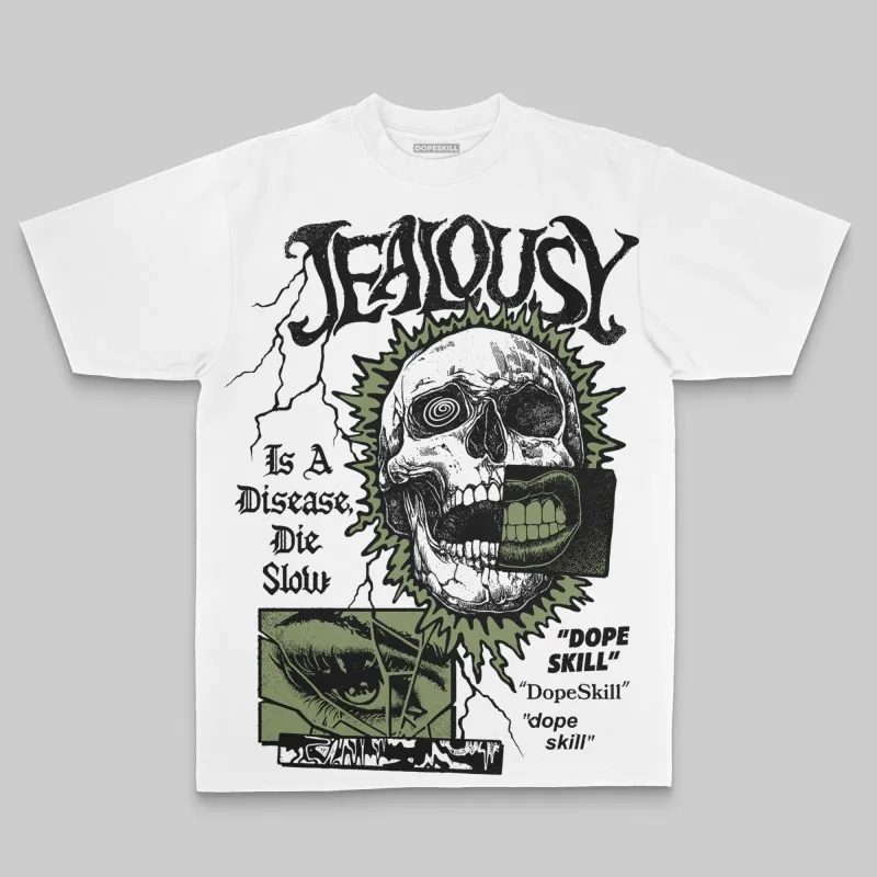 Olive Oversize Print Jealousy DopeSkill Graphic T-shirt sold by DopeSkill