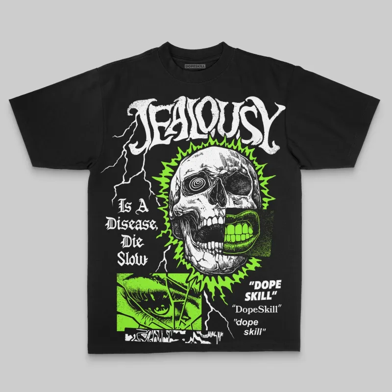 Neon Green Oversize Print Jealousy DopeSkill Graphic T-shirt sold by DopeSkill