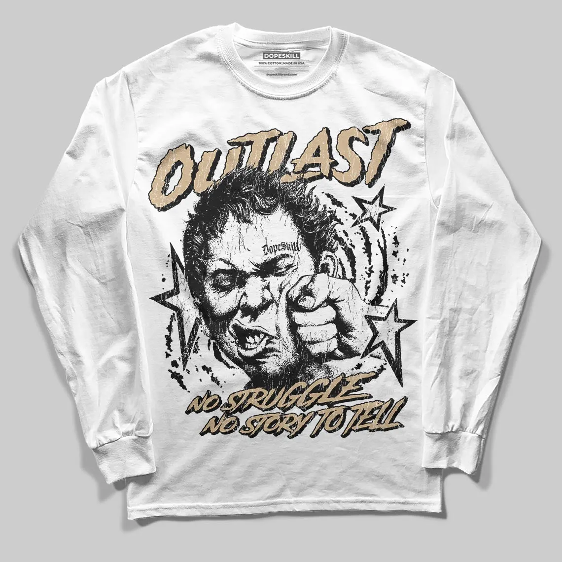 TAN 'Outlast' DopeSkill Graphic Long Sleeve T-Shirt sold by DopeSkill product image thumbnail 2