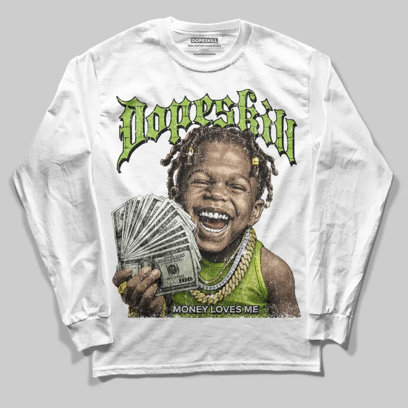 Green 'Money Loves Me' DopeSkill Graphic Long Sleeve T-Shirt sold by DopeSkill