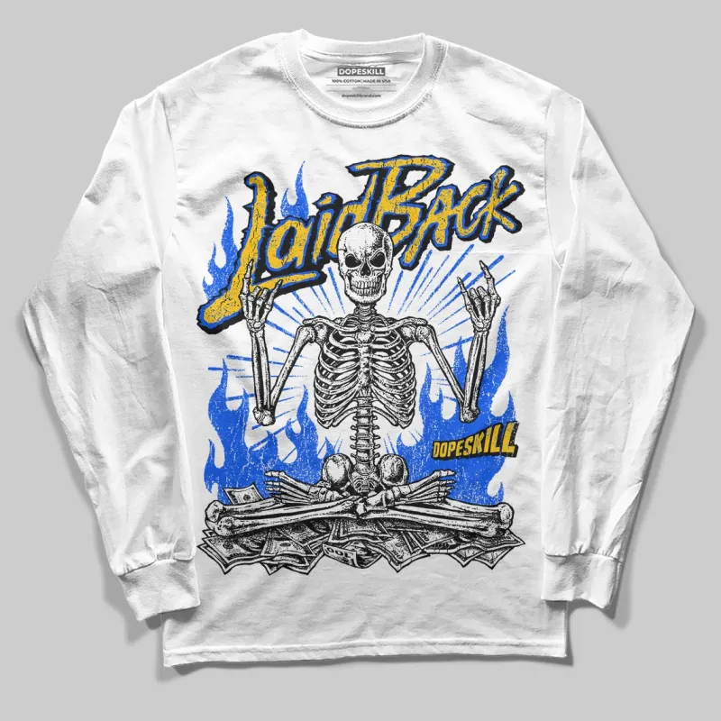 Royal Blue 'Laid Back' DopeSkill Graphic Long Sleeve T-Shirt sold by DopeSkill