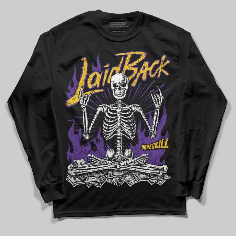 PURPLE 'Laid Back' DopeSkill Graphic Long Sleeve T-Shirt sold by DopeSkill