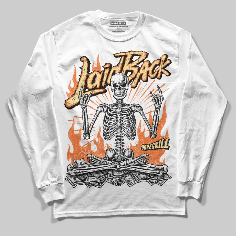 Orange 'Laid Back' DopeSkill Graphic Long Sleeve T-Shirt sold by DopeSkill