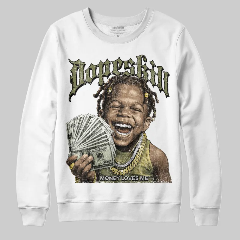 Olive 'Money Loves Me' DopeSkill Graphic Sweatshirt sold by DopeSkill