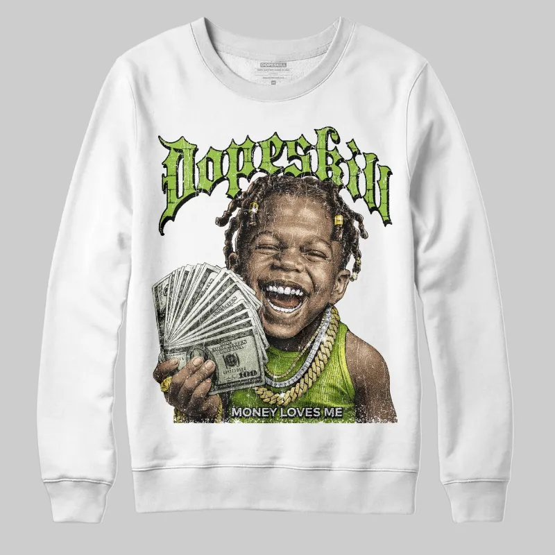 Green 'Money Loves Me' DopeSkill Graphic Sweatshirt sold by DopeSkill