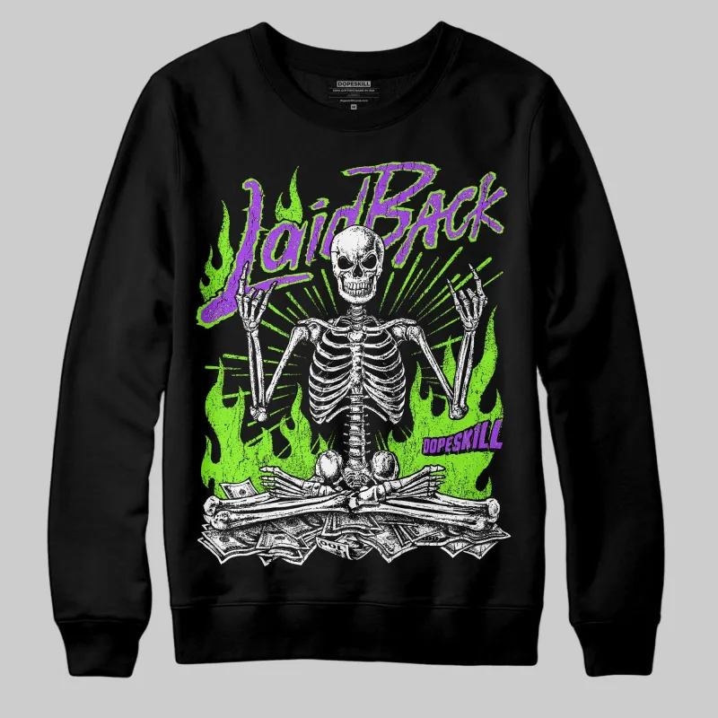 Neon Green 'Laid Back' DopeSkill Graphic Sweatshirt sold by DopeSkill