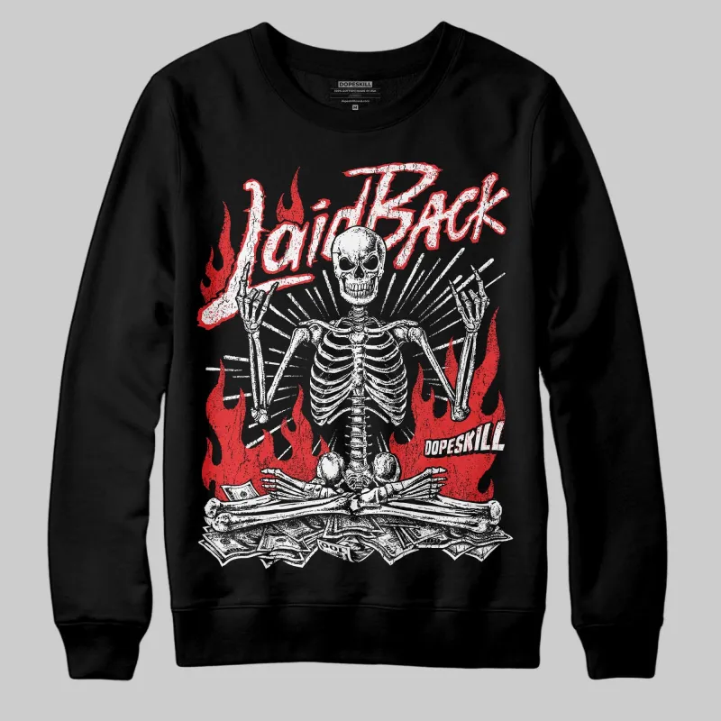 Black/White 'Laid Back' DopeSkill Graphic Sweatshirt sold by DopeSkill