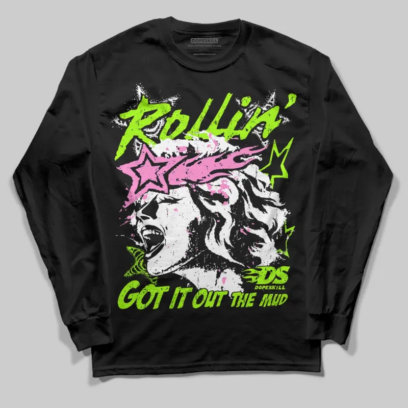 Neon Green 'Got It Out The Mud' DopeSkill Graphic Long Sleeve T-Shirt sold by DopeSkill