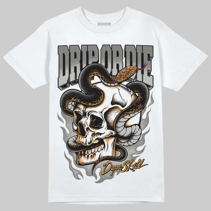 Grey 'Drip or Die' DopeSkill Graphic T-Shirt sold by DopeSkill