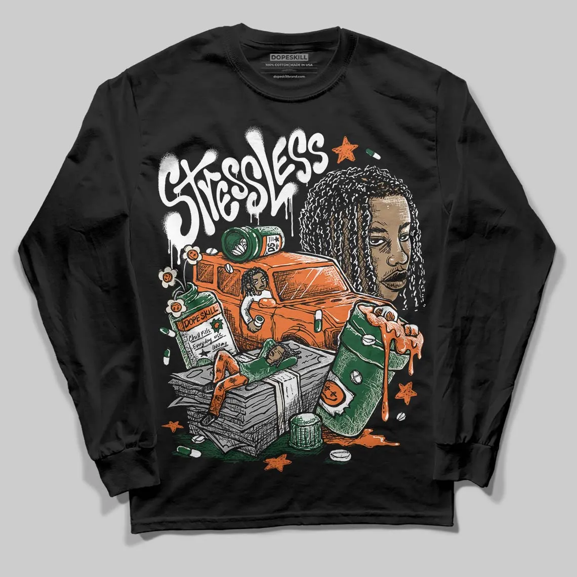 Fruits Of Our Labor 3s x Solefly DopeSkill Long Sleeve T-Shirt Stressless Graphic sold by DopeSkill product image thumbnail 2