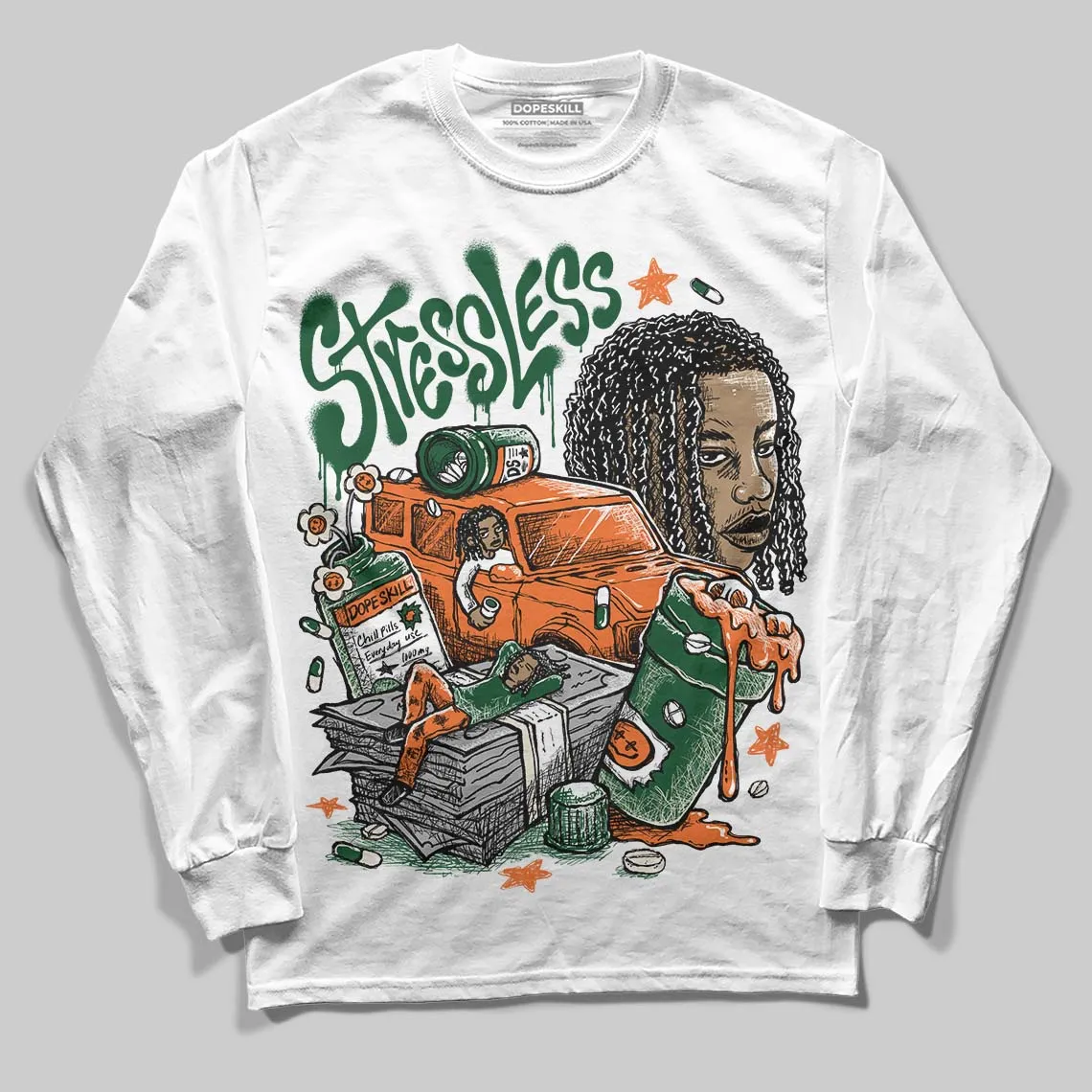 Fruits Of Our Labor 3s x Solefly DopeSkill Long Sleeve T-Shirt Stressless Graphic sold by DopeSkill