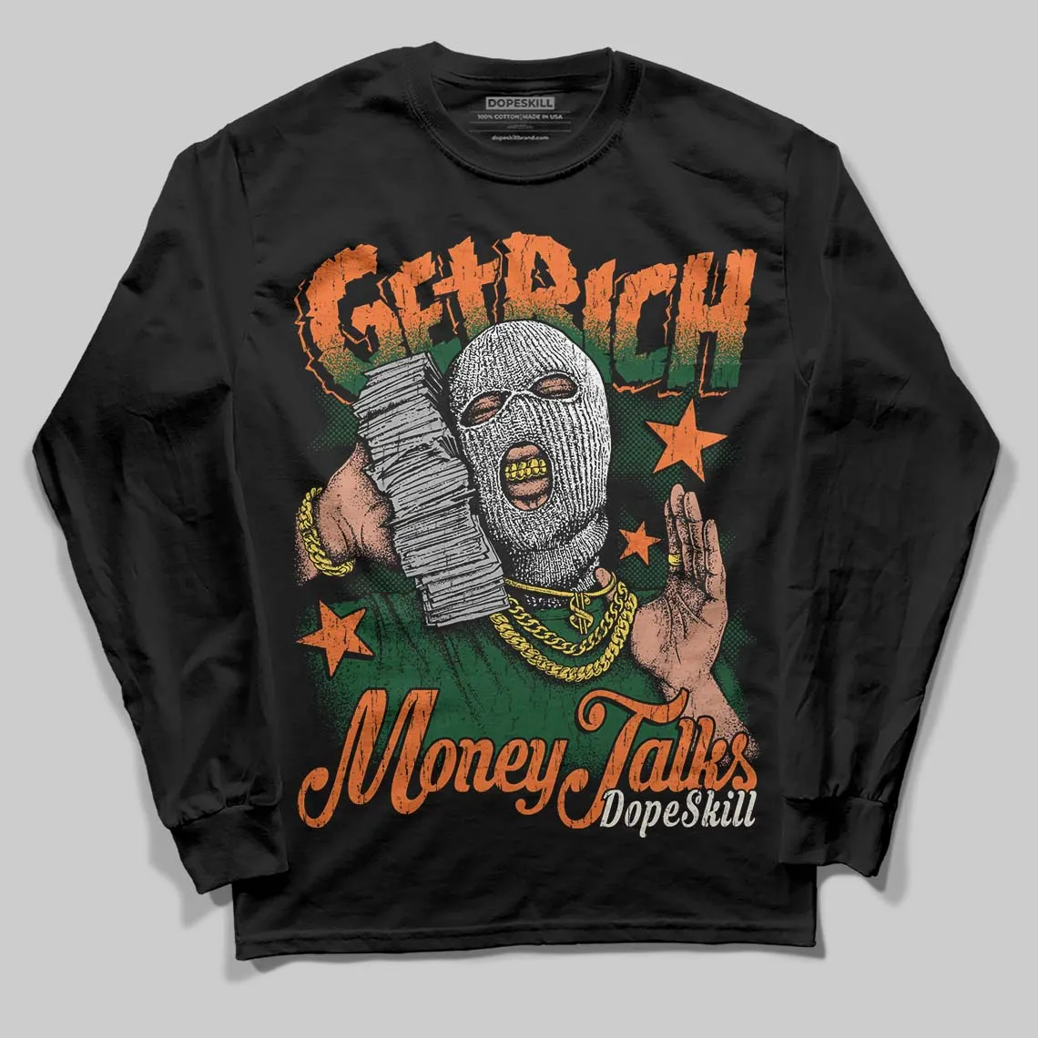 Fruits Of Our Labor 3s x Solefly DopeSkill Long Sleeve T-Shirt Get Rich Graphic sold by DopeSkill product image thumbnail 2
