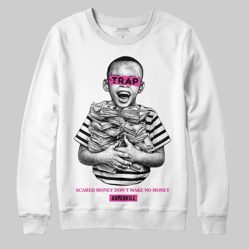 Pink 'Scared Money Don't Make No Money' DopeSkill Graphic Sweatshirt sold by DopeSkill