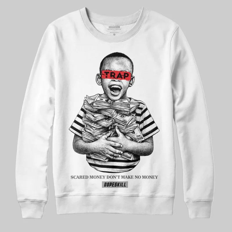Grey 'Scared Money Don't Make No Money' DopeSkill Graphic Sweatshirt sold by DopeSkill