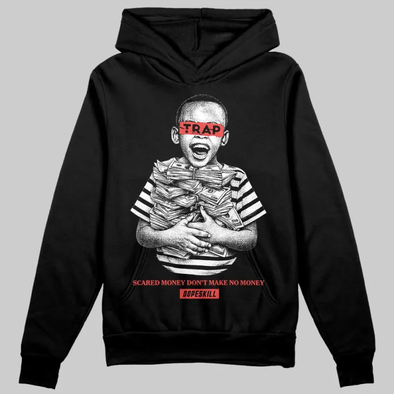Red 'Scared Money Don't Make No Money' DopeSkill Graphic Hoodie sold by DopeSkill