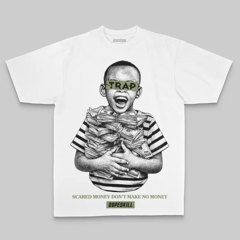 Olive Oversize Print Scared Money Don't Make No Money DopeSkill Graphic T-shirt sold by DopeSkill