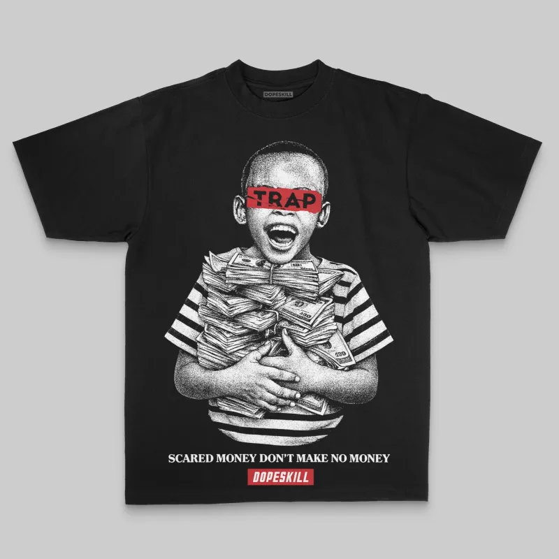 Black/White Oversize Print Scared Money Don't Make No Money DopeSkill Graphic T-shirt sold by DopeSkill