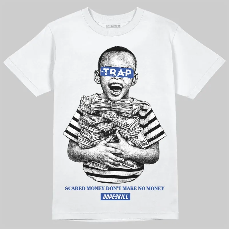 Royal Blue 'Scared Money Don't Make No Money' DopeSkill Graphic T-Shirt sold by DopeSkill