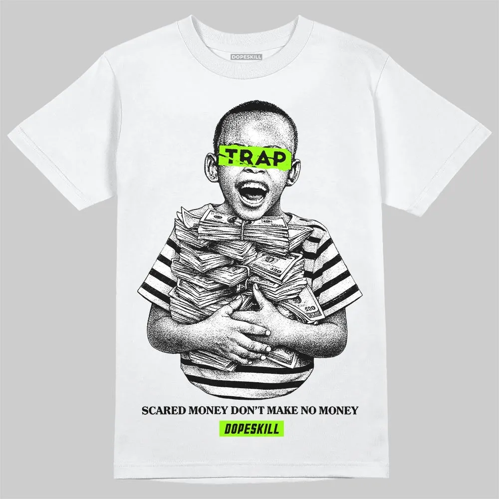 Neon Green 'Scared Money Don't Make No Money' DopeSkill Graphic T-Shirt sold by DopeSkill product image thumbnail 2