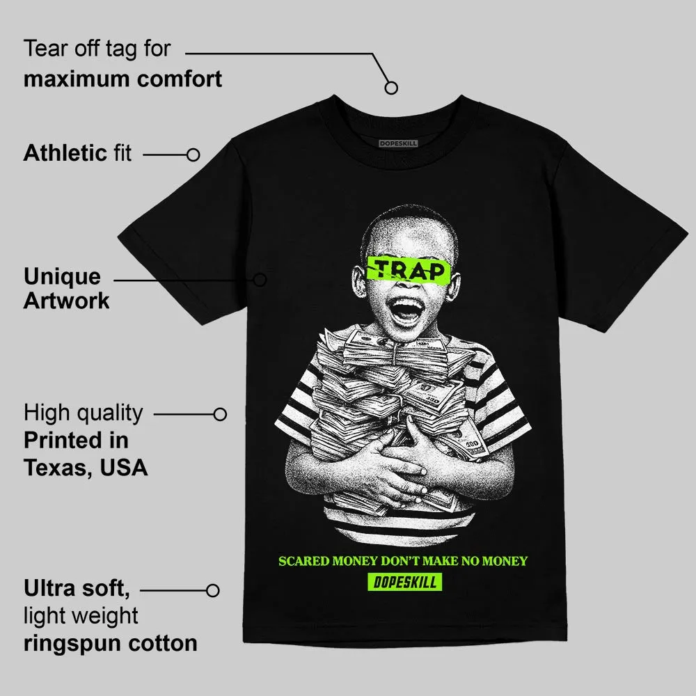 Neon Green 'Scared Money Don't Make No Money' DopeSkill Graphic T-Shirt sold by DopeSkill product image thumbnail 4