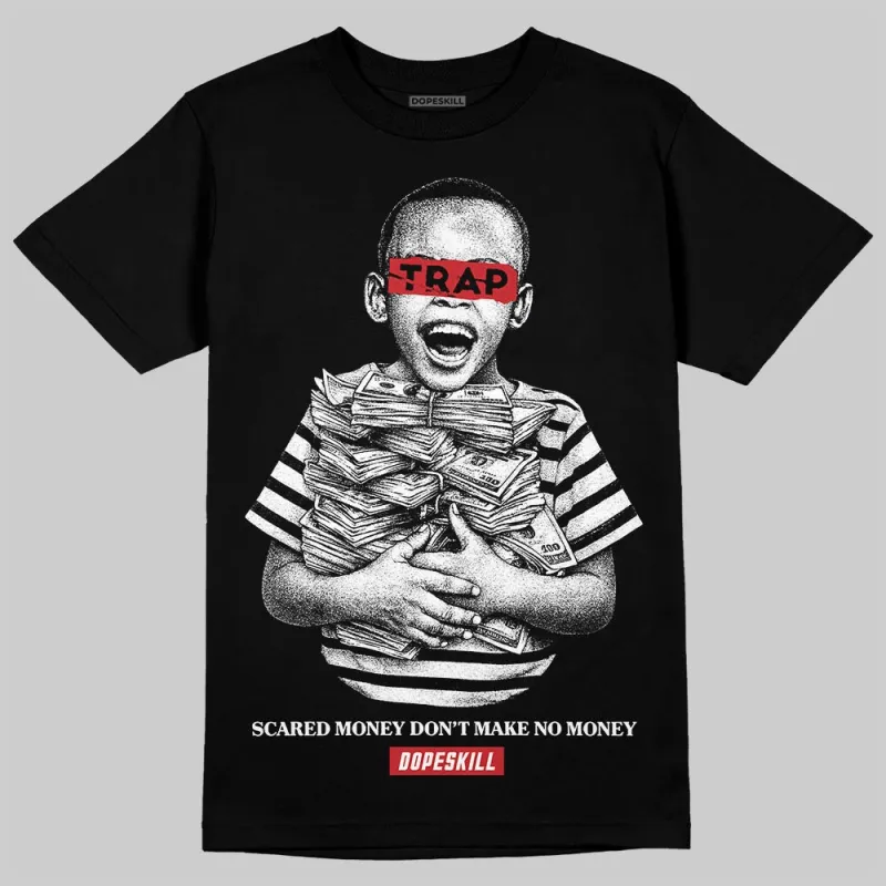 Black/White 'Scared Money Don't Make No Money' DopeSkill Graphic T-Shirt sold by DopeSkill